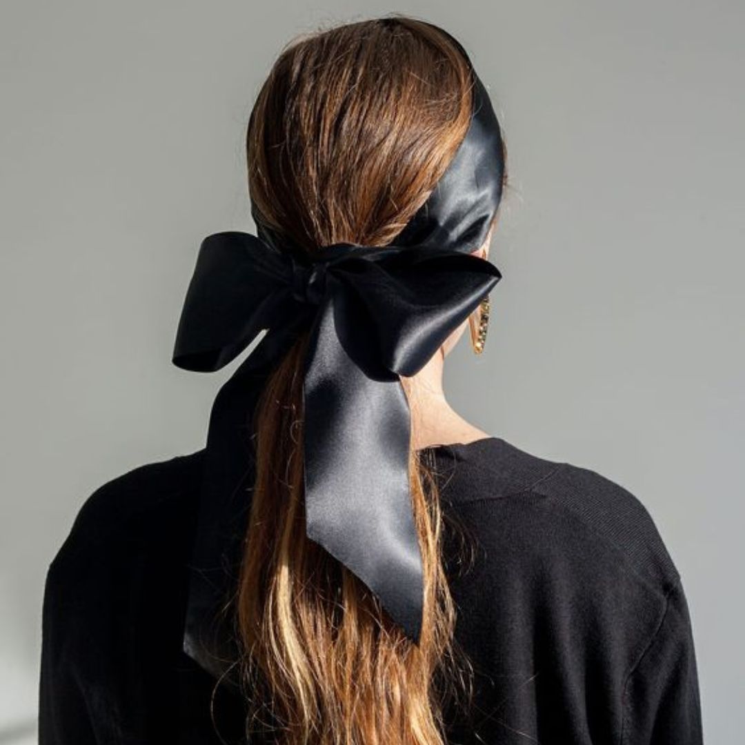 Hair | Black Satin Bow