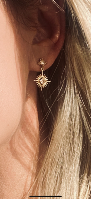 A Dusting of Jewels - Starburst Earrings | Gold