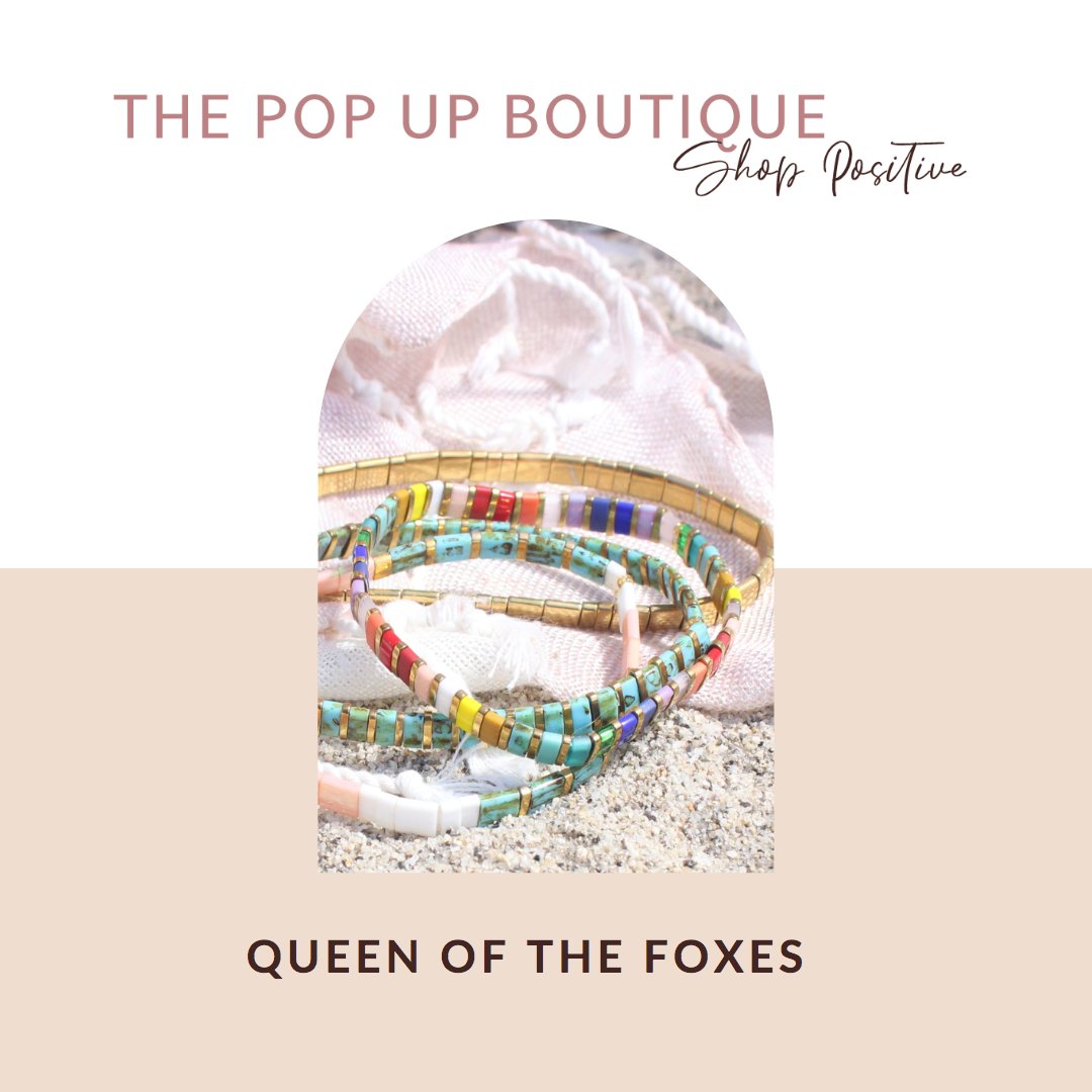 Queen of The Foxes | Available At The Pop Up Boutique - bracelets on sand 