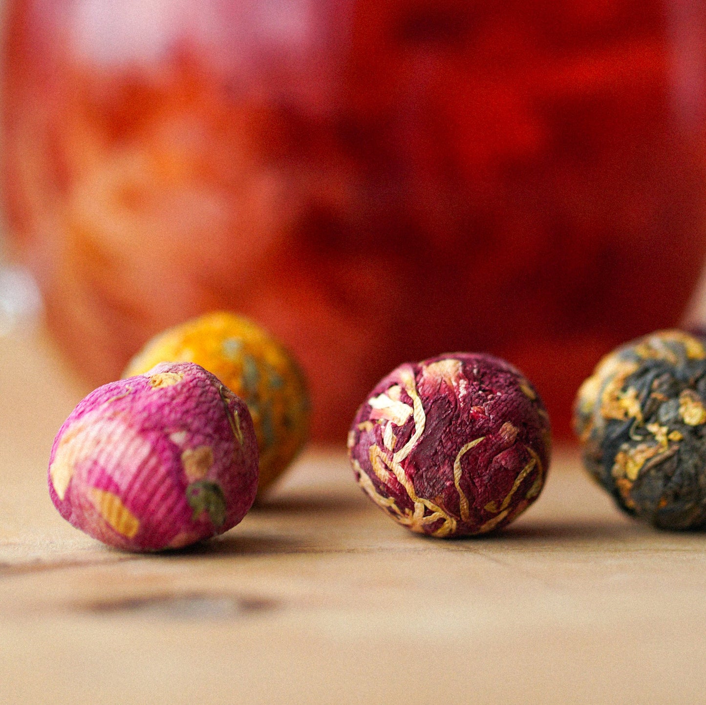 Blooming Tea Balls in Glass Tube