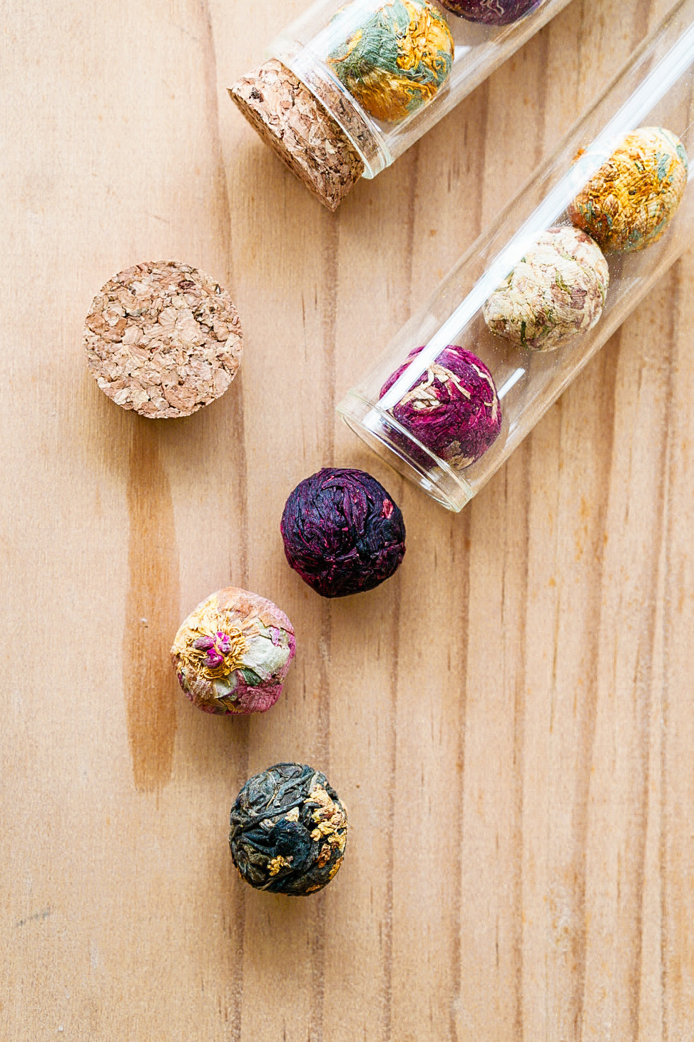 Blooming Tea Balls in Glass Tube