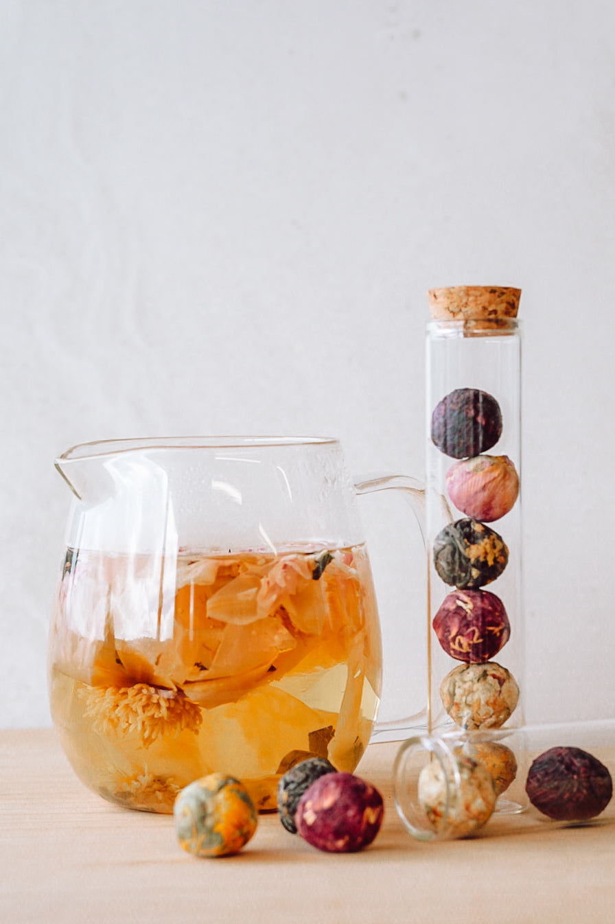 Blooming Tea Balls in Glass Tube