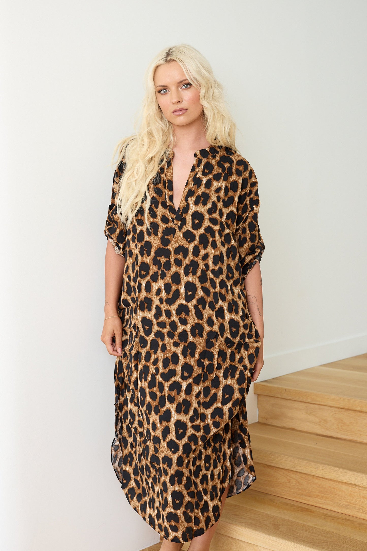 Mid Length Kaftan LEOPARD