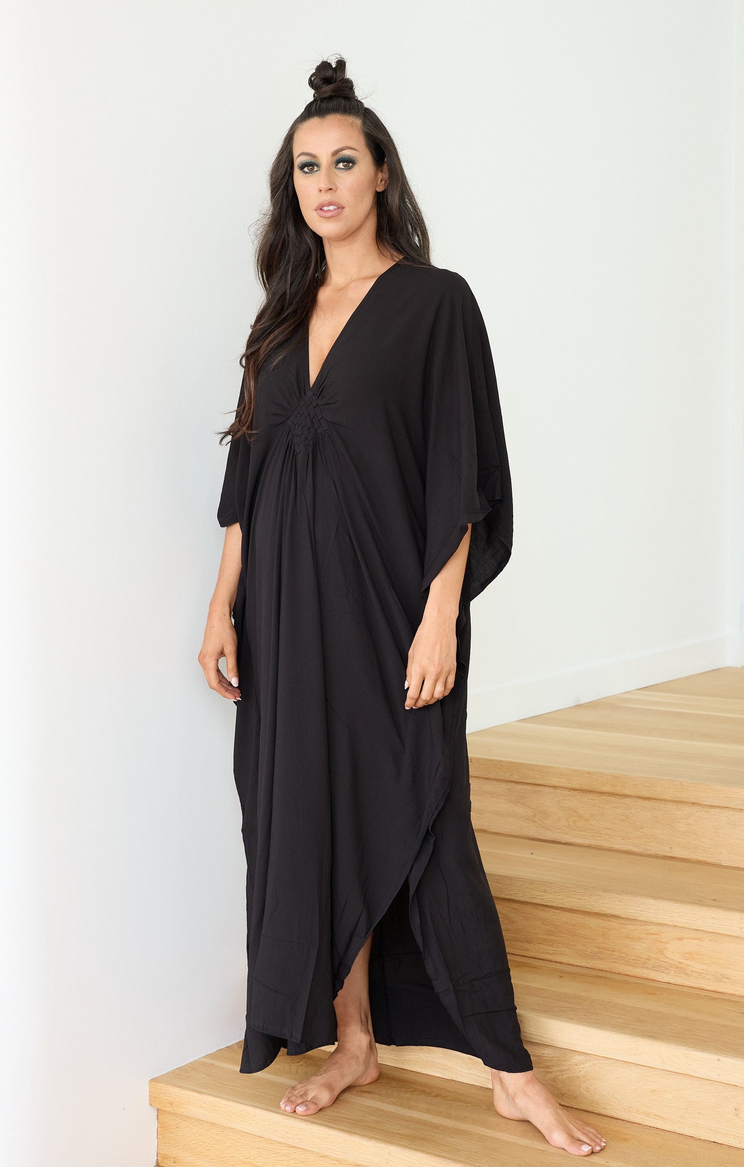 Criss Cross Kaftan BLACK