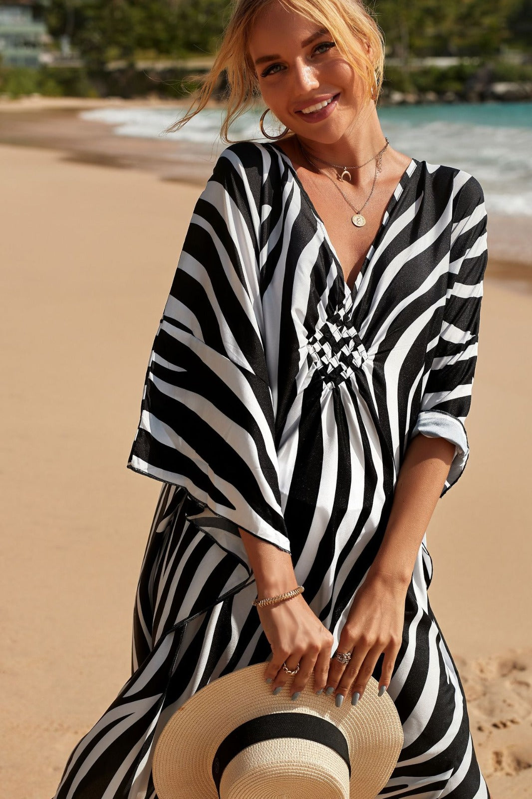 Criss Cross Kaftan ZEBRA