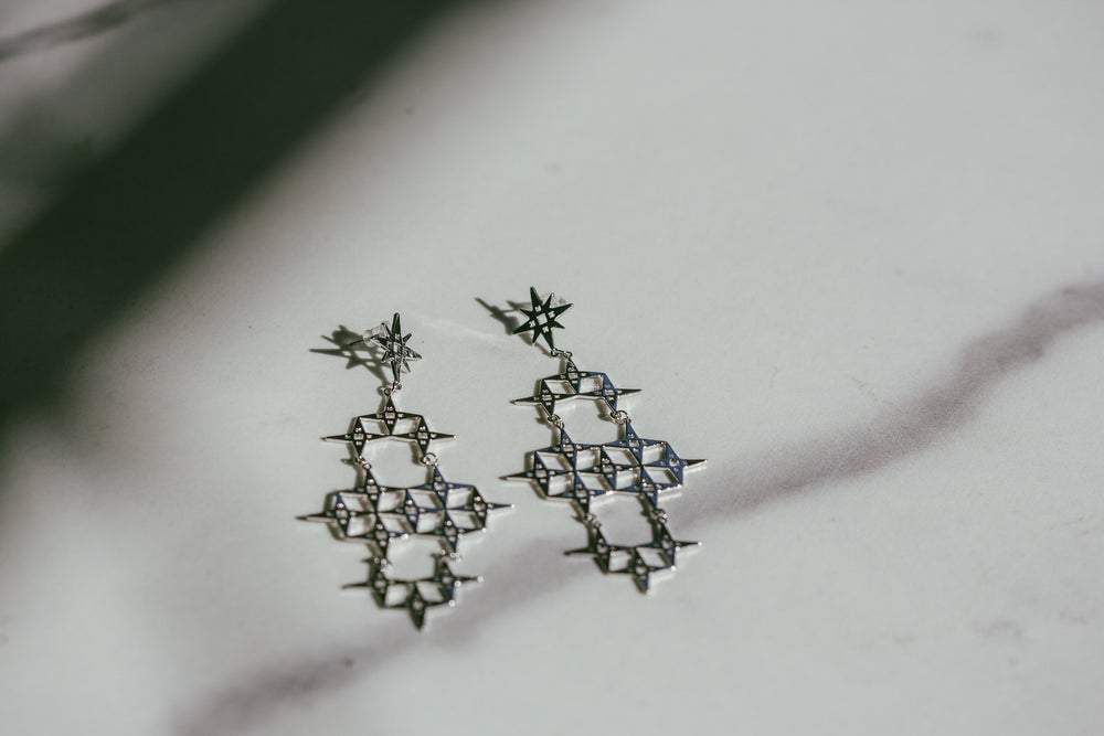 The North Star Earrings | Platinum by Lindi Kingi Design shop online now