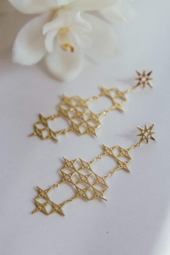 The North Star Earrings | Gold by Lindi Kingi Design shop online now