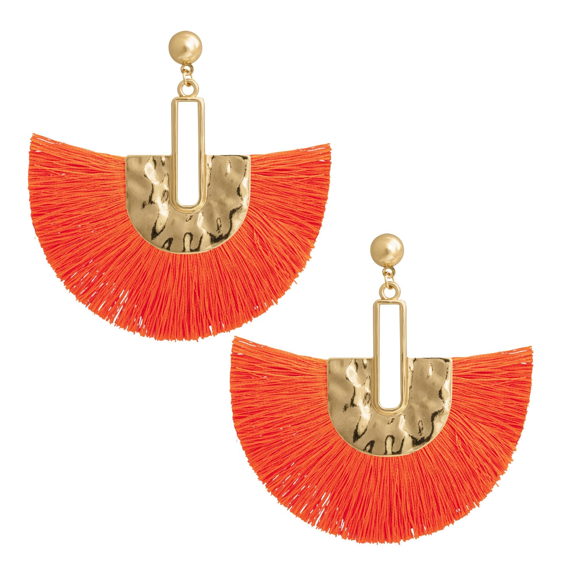 Neon on sale orange earrings