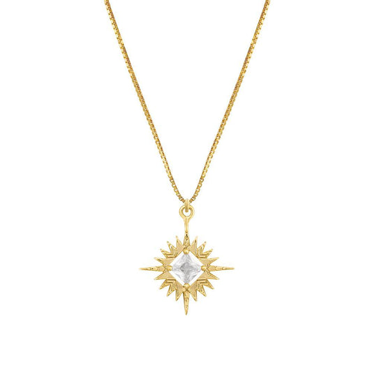 A Dusting of Jewels - Starburst Necklace  | Gold