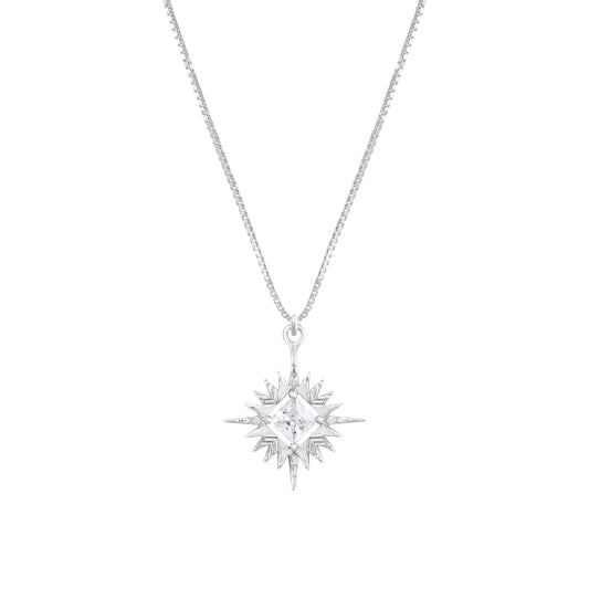 A Dusting of Jewels - Starburst Necklace  | Silver