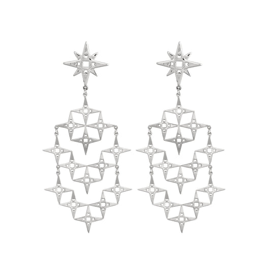 Stardust Earrings | Platinum